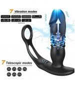 3-in-1 Telescopic Anal Plug Vibrator Prostate Massager - Image 5