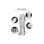 Reusable Full Cover Spiked Penis Sleeve Ring for Delaying Ejaculation and Impotence, Erection Dildo Sleeve for Adult Sex - Image 3