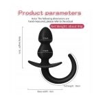 Happy Dog Tail Silicone Butt Plug - Black - Image 3