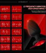 Demon Remote Control Anal Plug, Adult Toy Anal Plug Vibrating Butt Plug with 12 Vibrating Rotation Modes, Adult Sex Toys and Games - Image 4