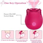 Female Rose Flower with Rose Toy for Woman 10 Gears USB Rechargeable Valentines Day Gift-Red - Image 5