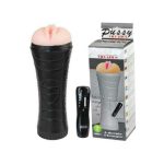 Vibrating Masturbation Cup - 7 Speed Realistic Pocket Pussy for Men - Discreet Sex Toy for Solo Play