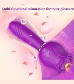 2 in 1 Rose Sucking Telescopic Vibrator - Image 4
