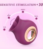 Adult Toys Rose Clitoral Vibrator, Tongue Licking Toy Vibrator with 9 Modes, Rechargeable & Waterproof Adult Sex Toys for Women Couples - Image 4