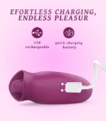 Adult Toys Rose Clitoral Vibrator, Tongue Licking Toy Vibrator with 9 Modes, Rechargeable & Waterproof Adult Sex Toys for Women Couples - Image 6