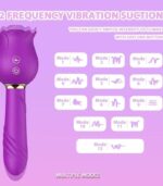 2 in 1 Rose Sucking Telescopic Vibrator - Image 6