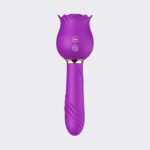 2 in 1 Rose Sucking Telescopic Vibrator