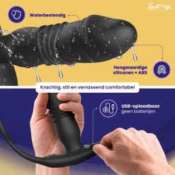 3-in-1 Telescopic Anal Plug Vibrator Prostate Massager