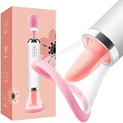  Sex Toy Women G Point Vibrators Dildo with 12 Vibrating & Tongue Licking Modes AV Vibrators Nipple Stimulator Adult Sex Toys for Couples