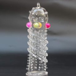 Enlargement Sleeve Foreskin Retention Cuffs Elastic Massager for Her Clitoris and G-Spot Stimulation Sex Toy for Men