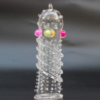 Enlargement Sleeve Foreskin Retention Cuffs Elastic Massager for Her Clitoris and G-Spot Stimulation Sex Toy for Men