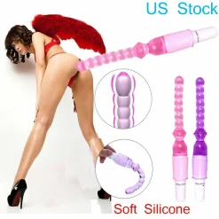 Jelly Vibrator Stick Long Anal Beads Plug